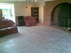 Lounge Floor Finished Tiling